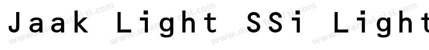 Jaak Light SSi Light Italic字体转换